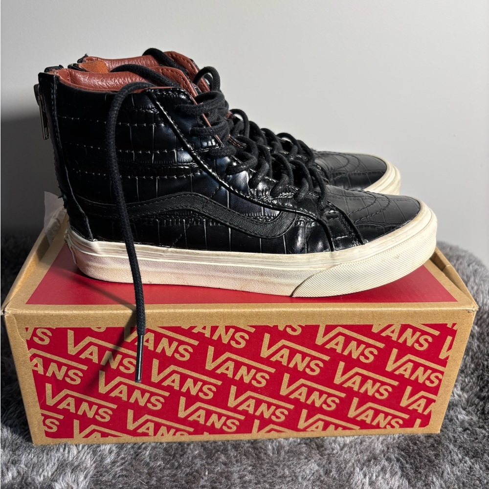 Vans Black Croc-Embossed High-Tops